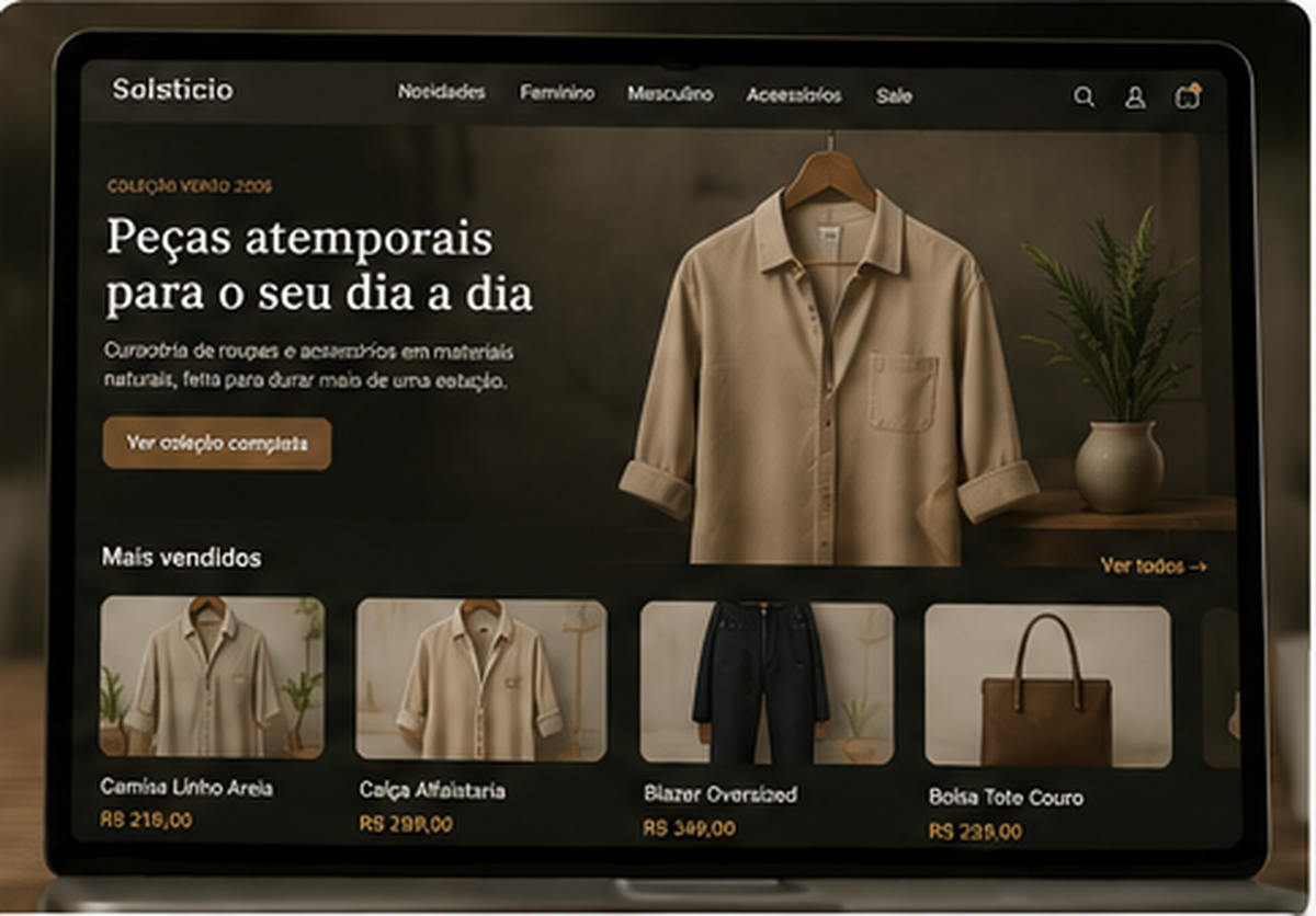 Loja virtual da marca Solst&iacute;cio